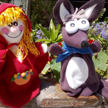 Títeres Caperucita roja y lobo